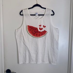 Watermelon Slice Fruit Lover Vegan Tank Top
